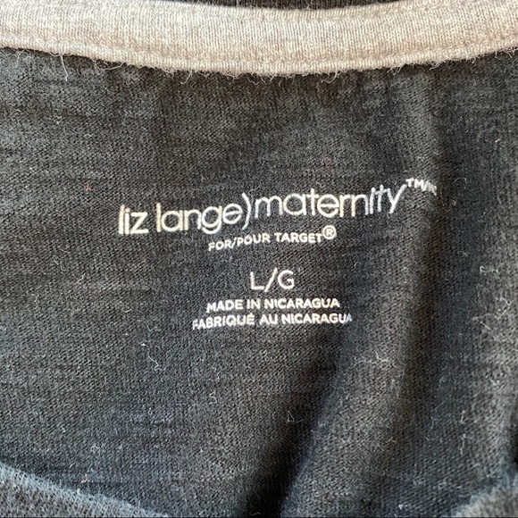 Liz Lange Maternity Black Short Sleeve Top - Picture 4 of 5